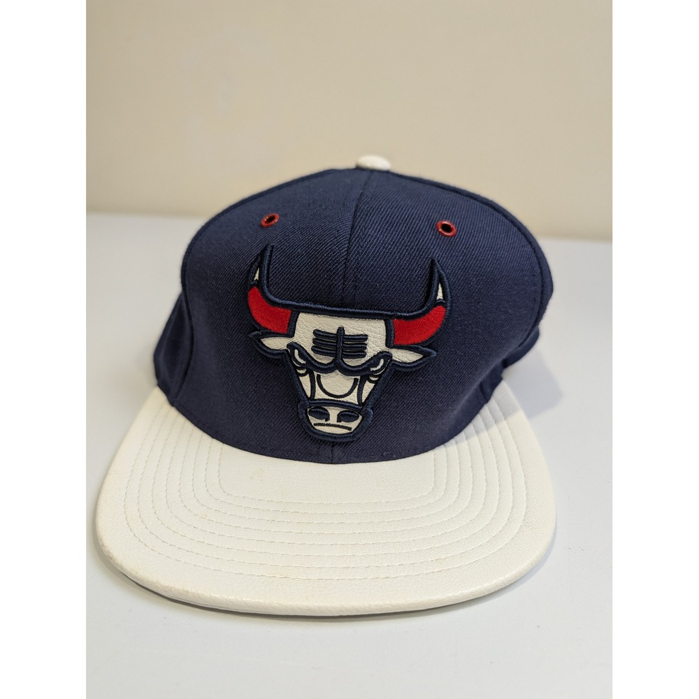 Mitchell & Ness Chicago Bulls Hat Mens OS Navy Blue Wool Blend‎ Snapback Logo